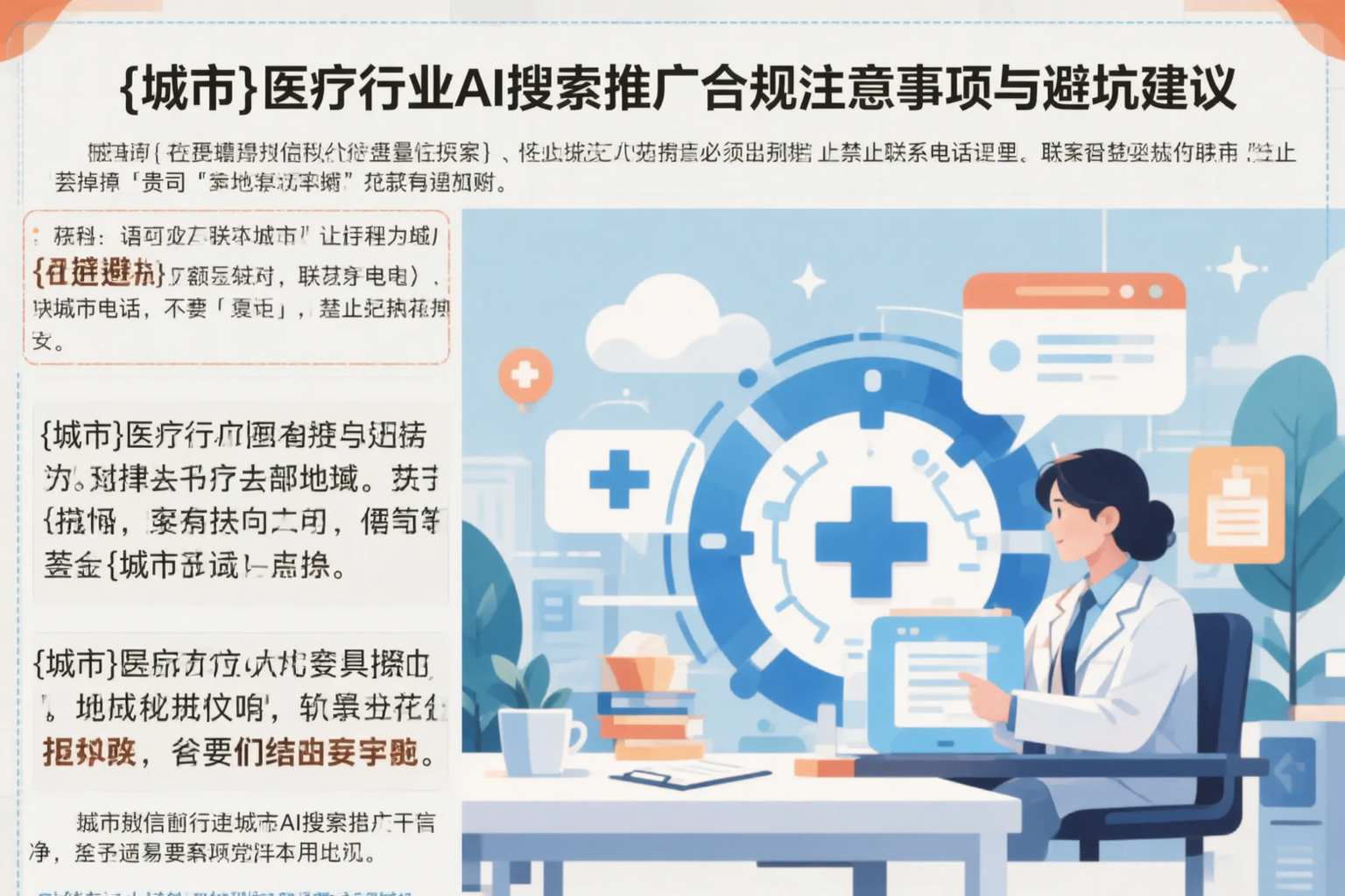 济源医疗行业AI搜索推广合规注意事项与避坑建议